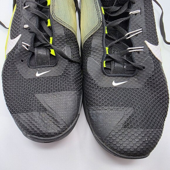 Nike Metcon 7 Black White Volt Iron Gray Mens Size 14 Athletic Shoes Gym Train - Picture 10 of 13